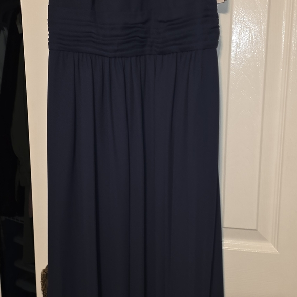 David's Bridal Dresses & Skirts - Elegant Davids Bridal Navy Blue Halter Dress